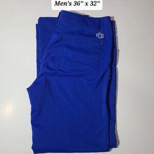 Puma Golf Royal Blue Men's Lightweight Stretch Men's Pants Size 36 x 32 VGUC